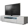 Image de Meuble TV KUSH BLANC mat 200 cm avec portes laquées