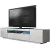 Image de Meuble tv kush blanc mat 200 cm avec portes laquées