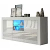 Image de Meuble TV haut BIG JIVE 145 cm blanc laqué avec LEDS