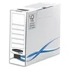 Image de Boîte archives dos de 8cm BANKERS BOX BASIQUE - Carton blanc/bleu