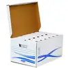Image de Fellowes bankers box basic lot de 6 boîtes + conteneur 8 cm blancbleu 0043859671694