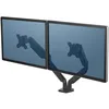 Image de Bras réglable pour 2 moniteurs Fellowes Platinum Series Dual Arm - aluminium noir - Taille décran : 10-27