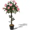 Image de Rosier Avec 21 Roses De Pin Et Arbre Artificiel En Tronc Naturel Avec Fleurs
