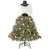 Image de Sapin De Noël Artificiel En Forme De Robe Avec Écharpe, Collier Et Éclairage