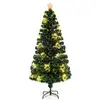 Image de Sapin De Noël Artificiel En Fibre De Verre 180 Cm Avec Éclairage