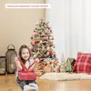 Image de Sapin De Noël Artificiel Floqué De Avec 80 Lumières Led