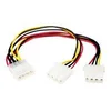 Image de StarTech.com Cable repartiteur en Y Molex - 1x LP4 male 2x LP4 femelle - 23 cm - Splitter - cable d'alimentation - alimentation interne 4 plots pour alimentation interne 4 plots - 0.2 m