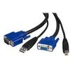 Image de StarTech.com Cable KVM (clavier / video / souris) universel - 2 en 1 - VGA et USB (SVUSB2N1_15) - cable video / USB - 4.6 m