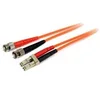 Image de StarTech.com 1m Fiber Optic Cable - Multimode Duplex 62.5/125 - LSZH - LC/ST - OM1 - LC to ST Fiber Patch Cable (FIBLCST1) - cordon de raccordement - 1 m - orange