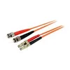 Image de StarTech.com 2m Fiber Optic Cable - Multimode Duplex 62.5/125 - LSZH - LC/ST - OM1 - LC to ST Fiber Patch Cable (FIBLCST2) - cable reseau - 2 m