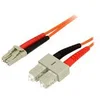 Image de StarTech.com 1m Fiber Optic Cable - Multimode Duplex 62.5/125 - LSZH - LC/SC - OM1 - LC to SC Fiber Patch Cable (FIBLCSC1) - cable reseau - 1 m
