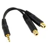 Image de StarTech.com Cable repartiteur stereo de 15 cm - Mini-jack 3,5 mm male vers 2x mini-jack 3,5 mm femelle - repartiteur audio - 15.2 cm
