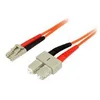 Image de StarTech.com 1m Fiber Optic Cable - Multimode Duplex 50/125 - LSZH - LC/SC - OM2 - LC to SC Fiber Patch Cable (50FIBLCSC1) - cable reseau - 1 m