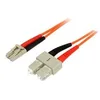 Image de StarTech.com 2m Fiber Optic Cable - Multimode Duplex 50/125 - LSZH - LC/SC - OM2 - LC to SC Fiber Patch Cable - cable reseau - 2 m