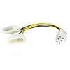 Image de Câble adaptateur dalimentation - StarTech - LP4 vers PCI Express 6 broches - 15 cm - 2x LP4 - M/M