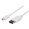 Image de StarTech.com 6ft/1.8m USB C to DisplayPort 1.2 Cable 4K 60Hz, USB-C to DisplayPort Adapter Cable HBR2, USB Type-C DP Alt Mode to DP Monitor Video Cable, Works with Thunderbolt 3, White - USB-C Male to DP Male (CDP2DPMM6W) - Cable DisplayPort - 24 pin USB-