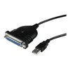 Image de StarTech.com Cable Adaptateur de 1.80m USB vers 1 Port Parallele DB25 pour Imprimante - 1x USB A Male - 1x DB-25 Femelle - adaptateur parallele - USB 2.0 - IEEE 1284
