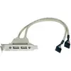 Image de Adaptateur Usb Startech.com 2 Port Usb A Femelle Faible Profil