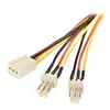 Image de StarTech.com Cable / Cordon d'alimentation en Y pour ventilateur Molex de 30 cm - Cable repartiteur / splitter 1x TX3 (F) vers 2x TX3 (M) - repartiteur d'alimentation de ventilateur - alimentation interne - 3 broches pour alimentation interne - 3 broches