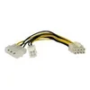 Image de StarTech.com Adaptateur dâalimentation EPS 15 cm 4 broches vers 8 broches avec LP4 - F/M - adaptateur secteur - 15.2 cm