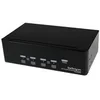 Image de StarTech.com Switch KVM USB 2 Ecrans DVI pour 4 Ordinateurs avec Audio - Commutateur KVM - commutateur ecran-clavier-souris/audio/USB - 4 ports