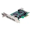 Image de StarTech.com Carte contrôleur PCIe a 4 ports USB 2.0 - 3x USB A externe - 1x USB A interne - adaptateur USB - PCIe - 4 ports
