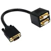 Image de Câble répartiteur / splitter vidéo VGA de 30cm - Câble répartiteur vidéo VGA de 30 cm - 1x VGA (M) vers 2x VGA (F) - Noir