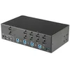 Image de StarTech.com Switch KVM double affichage HDMI 4K 30 Hz a 4 ports avec hub USB integre - Commutateur KVM HDMI de 4 ports (SV431DHD4KU) - commutateur ecran-clavier-souris/audio/USB - 4 ports - Montable sur rack