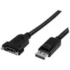 Image de StarTech.com 3 ft / 91 cm 20 pin DP DisplayPort Extension Panel Mount Cable - DisplayPort to DisplayPort - Male to Female (DPPNLFM3PW) - Cable DisplayPort - 91 cm