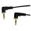 Image de StarTech.com Cable audio stereo Mini-Jack 3,5mm slim a angle droit de 1,8 m - Mini-Jack coude vers Mini-Jack coude - M/M - Noir - cable audio - 1.8 m