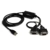 Image de StarTech.com Câble FTDI USB 2.0 / 2 DB9 (série RS232) - 1,8m
