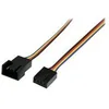 Image de StarTech.com Cable d'extension d'alimentation pour ventilateur 4 broches 30 cm - M/F - rallonge de cable d'alimentation de ventilateur - MLI a 4 broches pour MLI a 4 broches - 3 m
