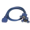 Image de StarTech.com Cable USB 3.0 2 ports monte sur panneau â Cable USB A vers adaptateur carte mere F/F - cable interne USB vers externe - USB type A pour IDC 20 broches - 50 cm