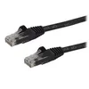 Image de StarTech.com Cable reseau Cat6 Gigabit UTP sans crochet de 2m - Cordon Ethernet RJ45 anti-accroc - Cable patch Male / Male - Noir - cordon de raccordement - 2 m - noir