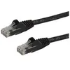 Image de StarTech.com Cable reseau Cat6 Gigabit UTP sans crochet de 50cm - Cordon Ethernet RJ45 anti-accroc - Cable patch Male / Male - Noir - cordon de raccordement - 50 cm - noir