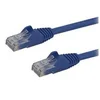 Image de StarTech.com Cable reseau Cat6 Gigabit UTP sans crochet de 1m - Cordon Ethernet RJ45 anti-accroc - Cable patch Male / Male - Bleu - cordon de raccordement - 1 m - bleu