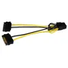 Image de StarTech.com Cable alimentation 2 SATA / PCI-E 8 broches 15 cm