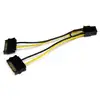Image de Startech.com Câble Adaptateur D'alimentation Sata Vers Carte Vidéo Pci Express 6 Broches De 15 Cm