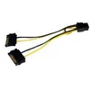 Image de StarTech.com Cable adaptateur d'alimentation pour carte video - 2x SATA vers PCIe 6 broches - 15 cm - cable d'alimentation - alimentation SATA pour Alimentation PCIe de 6 broches - 15 cm