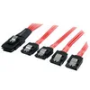 Image de StarTech.com Cable SAS Serial Attached SCSI 1 m - SFF-8087 vers 4 SATA a verrouillage - cable SATA / SAS - 1 m