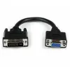 Image de Câble Dvi-i Vers Vga Startech Dvivgamf8in Noir 0,2 M