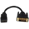 Image de StarTech.com Cable adaptateur video HDMI vers DVI-D de 20 cm - M/M (HDDVIFM8IN) - adaptateur video - HDMI / DVI - 20.32 cm