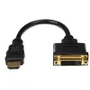 Image de StarTech.com Cable adaptateur video HDMI vers DVI-D de 20 cm - HDMI male vers DVI femelle - adaptateur video - HDMI / DVI - 20.32 cm