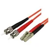 Image de StarTech.com 1m Fiber Optic Cable - Multimode Duplex 50/125 - LSZH - LC/ST - OM2 - LC to ST Fiber Patch Cable - cordon de raccordement - 1 m - orange