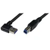 Image de StarTech.com Cable USB 3.0 SuperSpeed A vers B coude a angle droit de 90° 1 m - Cable USB 3.0 AB - M/M - 1x USB A (M) 1x USB B (M) Noir 1m - cable USB - USB Type B pour USB type A - 1 m