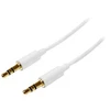 Image de StarTech.com Cable audio stereo Mini-Jack 3,5 mm slim de 2 m - M/M - Blanc - cable audio - 2 m