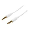 Image de StarTech.com Cable Audio Stereo Mini-Jack 3.5mm Slim de 1 m M/M - Cordon Audio Jack - Cable pour Casque - 2x 3.5mm Mini-Jack (M)- Blanc - cable audio - 1 m