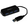 Image de Hub Usb 3.0 A 4 Ports Avec Câble Intégré - Noir - Mini Hub Usb Portable