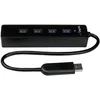 Image de Startech.com Hub Usb 3.0 Portable À 4 Ports Avec Câble Intégré - 5gbps - Noir