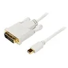 Image de StarTech.com Adaptateur Mini DisplayPort  vers DVI - Cable Mini DP / DVI-D Video 1080p jusqu'a 1920x1200 - Blanc 1,8 m - Cable DisplayPort - 1.82 m